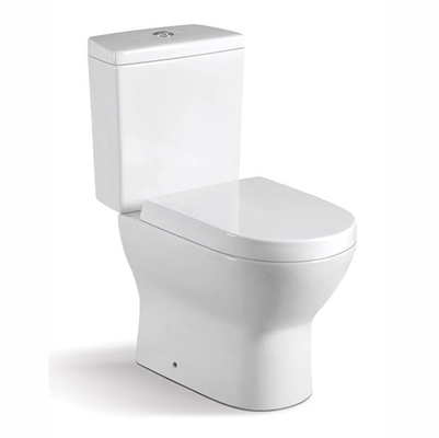 Dual Flush Two Piece Round Toilet Top Flush Button For Small Bathrooms